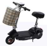 سكوتر كهربائي للاطفال مع مقعد مريح وسلة أمامية بقوة 24 فولت يتحمل وزن 100 كيلو