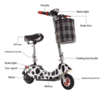 ⁦سكوتر كهربائي للاطفال مع مقعد مريح وسلة أمامية بقوة 24 فولت يتحمل وزن 100 كيلو⁩ - الصورة ⁦3⁩