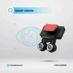 ⁦داش كام كاميرا للسيارات كاميرا Powerology Dash CAM108 مزدوجة العدسات – تصوير أمامي 4K وداخلي FHD⁩ - الصورة ⁦4⁩