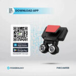 ⁦داش كام كاميرا للسيارات كاميرا Powerology Dash CAM108 مزدوجة العدسات – تصوير أمامي 4K وداخلي FHD⁩ - الصورة ⁦6⁩