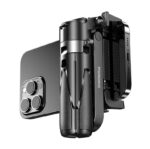 ⁦ستاند عصا سيلفي HS34 رباعية القاعدة، مقبض كاميرا محمول باليد، سبيكة ألومنيوم + ABS، شحن USB-C، بلوتوث 5.2، جهاز تحكم عن بعد 5⁩ - الصورة ⁦5⁩