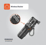 ⁦ستاند عصا سيلفي HS34 رباعية القاعدة، مقبض كاميرا محمول باليد، سبيكة ألومنيوم + ABS، شحن USB-C، بلوتوث 5.2، جهاز تحكم عن بعد 5⁩ - الصورة ⁦6⁩