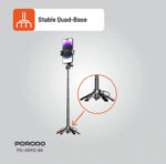 ⁦ستاند عصا سيلفي HS34 رباعية القاعدة، مقبض كاميرا محمول باليد، سبيكة ألومنيوم + ABS، شحن USB-C، بلوتوث 5.2، جهاز تحكم عن بعد 5⁩ - الصورة ⁦10⁩