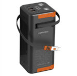 باور بانك بورودو باور بوست 50000 مللي أمبير/ساعة بتقنية PD 20 وات مع كيبل مدمج و مصباح للطواري - أسود