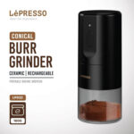 ⁦مطحنة قهوة محمولة LePresso Broyeur ، وسعة البطارية 1200 مللي أمبير، وواجهة قابلة للتكيف، وذيل متصفح متوافق، ووظيفة إلغاء النق⁩ - الصورة ⁦7⁩