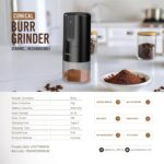 ⁦مطحنة قهوة محمولة LePresso Broyeur ، وسعة البطارية 1200 مللي أمبير، وواجهة قابلة للتكيف، وذيل متصفح متوافق، ووظيفة إلغاء النق⁩ - الصورة ⁦9⁩