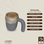 ⁦كوب التحريك المغناطيسي التلقائي من Lepresso، سعة 450 مل، بطارية مدمجة 300 مللي أمبير/ساعة، منفذ شحن من النوع C، تحريك تلقائي،⁩ - الصورة ⁦6⁩