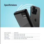 ⁦باور بانك بورودو بلو 20000 مللي أمبير/ساعة للشحن السريع بمنفذ USB-A وUSB-C⁩ - الصورة ⁦4⁩