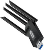 ⁦محول واي فاي USB ثنائي النطاق من Go-Des بسرعة 1200 متر وأربعة هوائيات وبطاقة إنترنت لاسلكية عالية السرعة USB 3.0 بدون برنامج⁩ - الصورة ⁦4⁩