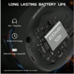 ⁦سماعة جيمنج سماعات لاسلكية للألعاب فوق الأذن خفيفة الوزن مع وصلة 2.4 جيجا هرتز يو اس بي سي وآ / بلوتوث 5.3 / سلكي 3.5 مم اسود⁩ - الصورة ⁦6⁩