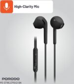 ⁦سماعات أذن ستيريو بورودو ساوندتيك، مصنوعة من مادة TPE + معدن + ABS، اتصال من النوع C، طول الكابل 1.2 متر، ميكروفون عالي الوضو⁩ - الصورة ⁦3⁩