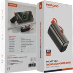 ⁦باور بانك نانو 10000mAh من بوكيت فولت، موصل USB-C مدمج، شحن سريع PD 22.5 واط، تصميم مضغوط، متوافق مع ايفون 16/15/14/13⁩ - الصورة ⁦2⁩