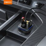 ⁦بلوتوث وشاحن سريع للسيارة مع شاشة RECCI RQ01 WIRELESS FM CAR CHARGER ( PD 20W + QC 18W )⁩ - الصورة ⁦3⁩