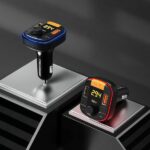 ⁦بلوتوث وشاحن سريع للسيارة مع شاشة RECCI RQ01 WIRELESS FM CAR CHARGER ( PD 20W + QC 18W )⁩ - الصورة ⁦7⁩