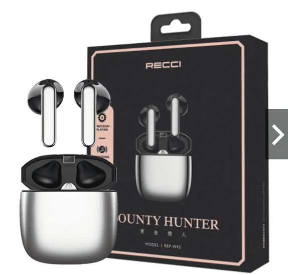 سماعة بلوتوث معدنية جودة صوت عالية الدقة RECCI REP-W42 فضي