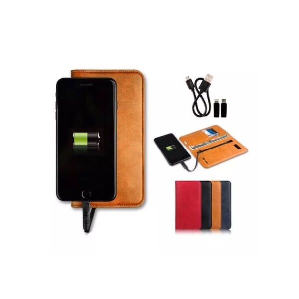 باور بانك بسعة 6800 مللي أمبير وحقيبة جلديةZhuse ZS-PB-024 - بني-brouwn