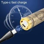 ⁦ماكينة حلاقة حف وتنعيم لشعر الجسم والاماكن الحساسة صغيرة محمولة تعمل بالشحن معدنية (مكينة حلاقة ماكينة حلاقة مكينة حف حف الشع⁩ - الصورة ⁦5⁩