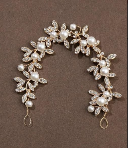 راينستون فو لؤلؤي ديكور رأس عرائس