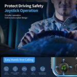 ⁦شاحن سيارة ذكي من بورودو ، جهاز إرسال FM مع منفذ PD 24 وات  QC3.0 مع بلوتوث ام بي ثري⁩ - الصورة ⁦4⁩