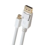 Mini Display Port to Display Port Full HD 1080P Cable 1.8M (أبيض) Mini Dp إلى DP