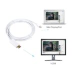 ⁦Адаптер от Mini DisplayPort / Thunderbolt към HDMI لـ MacBook - 1.8m - бяло⁩ - الصورة ⁦2⁩
