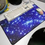 ⁦ماوس باد بتصميم نجوم الفضاء مضاد للماء والانزلاق قياس 80*30 سم حصيرة ماوس الألعاب لوحة ماوس Starry Sky المضادة للانزلاق⁩ - الصورة ⁦3⁩