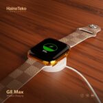 ⁦ساعة ذكية مع سوار ذهبي حديد وسوار اضافي تدعم الاتصال والاشعارات Haino Teko G8 Max الذكية 45 ملم⁩ - الصورة ⁦4⁩
