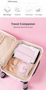 ⁦الذكية اللمس مرآة الجمال مرآة المكياج المزودة بمصباح ليد سطح المكتب مرآة تزين سطح المكتب ثلاثة جوانب للطي ماكياج مرآة⁩ - الصورة ⁦8⁩