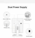 ⁦الذكية اللمس مرآة الجمال مرآة المكياج المزودة بمصباح ليد سطح المكتب مرآة تزين سطح المكتب ثلاثة جوانب للطي ماكياج مرآة⁩ - الصورة ⁦10⁩