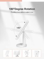 ⁦الذكية اللمس مرآة الجمال مرآة المكياج المزودة بمصباح ليد سطح المكتب مرآة تزين سطح المكتب ثلاثة جوانب للطي ماكياج مرآة⁩ - الصورة ⁦11⁩