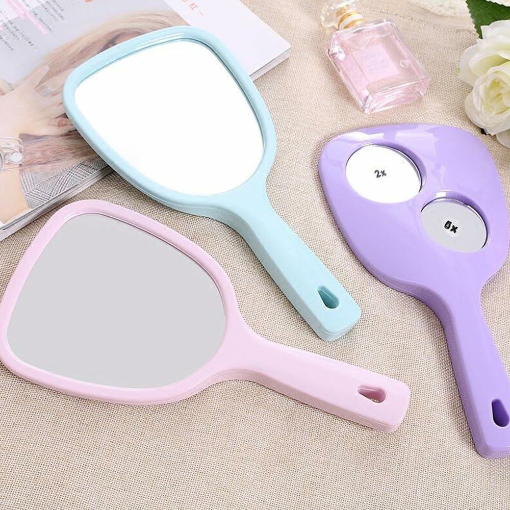 9169-products-648563d836a0f.jpg مرايا صغيرة محمولة على الوجهين ومقبض محمول باليد تحمل صالون تجميل الأسنان صغير (جامه مراه مرآه ) - الصورة 1