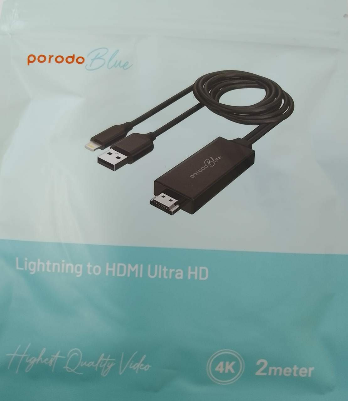 9295-products-64c75afa36ec0.jpg وصلة ربط الشاشه بالهاتف للايفون Lightning إلى HDMI Ultra HD 4K 30HZ 2K 60HZ 2 متر - الصورة 1