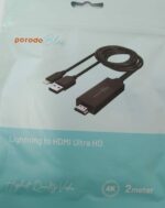 ⁦وصلة ربط الشاشه بالهاتف للايفون Lightning إلى HDMI Ultra HD 4K 30HZ 2K 60HZ 2 متر⁩ - الصورة ⁦3⁩