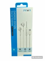 سماعة أذن سلكية تايب سي ستريو من سلسلة PAWA Chords مع موصل من النوع C وزر ضبط مستوى الصوت سماعة اذن سماعة سلكية