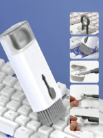 فرشاة تنظيف لوحة المفاتيح متعددة الوظائف 6 في 1 ABS منظف الشاشة