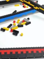 ⁦قطع تركيب مكعبات اللودو على شكل سيف الساموراي للزينه مكاتة ولعب الاطفال طول السيف 40 سم⁩ - الصورة ⁦5⁩