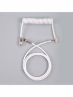 ⁦كيبل كيبورد الألعاب الآلي الأسود بموصل من نوع Usb-a إلى Type-c مقسم إلى قسمين 2 مقبس من 5 دبابيس كيبل كيبورد جيمنج لون ابيض⁩ - الصورة ⁦6⁩