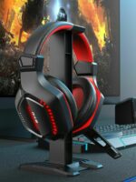 ⁦ستاند سماعة حامل سماعة ألعاب مبسط إطار الدعم قطعة واحدة تعليق السماعة⁩ - الصورة ⁦2⁩