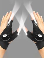 قفازات مزودة ب اضاءة لتسهيل عملية الصيانة في الاماكن المظلمة قفاز زوج 2 قطعة اصلاح مع ليد مصباح يدوي قفازات طقم