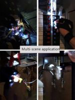 ⁦قفازات مزودة ب اضاءة لتسهيل عملية الصيانة في الاماكن المظلمة قفاز زوج 2 قطعة اصلاح مع ليد مصباح يدوي قفازات طقم⁩ - الصورة ⁦2⁩