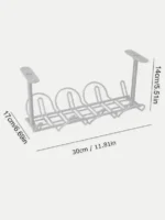 ⁦سلة حاملة الاسلاك منظم اسلاك بلاستيك توصيلات في لوح تخزين منظم اسلاك الاجهزة الالكترونية تركب اسفل الطاولات⁩ - الصورة ⁦2⁩