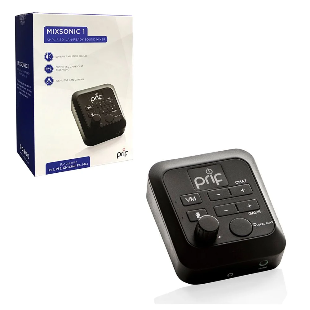 9682-products-654a780191c96.webp خلاط صوت ضبط دردشة اللعبة والصوت بشكل مستقل من خلال اختيار مصادر الصوت المختلفة Prif MixSonic 1 مكسر - الصورة 1
