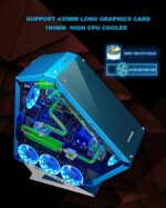 ⁦Deskooze Triangle Beast Side تبريد مياه شفاف، مروحة 12 سم، شبكة ABS + معدنية، حقيبة ألعاب ATX Full Tower | مثلث الوحش⁩ - الصورة ⁦4⁩
