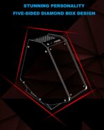 ⁦Deskooze Triangle Beast Side تبريد مياه شفاف، مروحة 12 سم، شبكة ABS + معدنية، حقيبة ألعاب ATX Full Tower | مثلث الوحش⁩ - الصورة ⁦9⁩