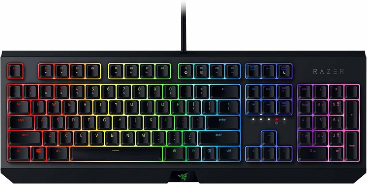 ⁦كيبورد جيمنج ميكانيكي Razer BlackWidow: مفاتيح ميكانيكية خضراء -إضاءة Chroma RGB - ريزر (اوبن بوكس)⁩ - الصورة ⁦1⁩