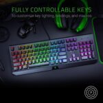 ⁦كيبورد جيمنج ميكانيكي Razer BlackWidow: مفاتيح ميكانيكية خضراء -إضاءة Chroma RGB - ريزر (اوبن بوكس)⁩ - الصورة ⁦4⁩