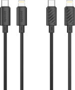 كيبل شحن ايفون الى تايب سي ونقل بيانات يدعم الشحن السريع كابل Porodo Blue USB-C إلى Lightning للشحن السريع والبيانات بطول 1.2