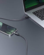 ⁦كيبل شحن ايفون الى تايب سي ونقل بيانات يدعم الشحن السريع كابل Porodo Blue USB-C إلى Lightning للشحن السريع والبيانات بطول 1.2⁩ - الصورة ⁦2⁩
