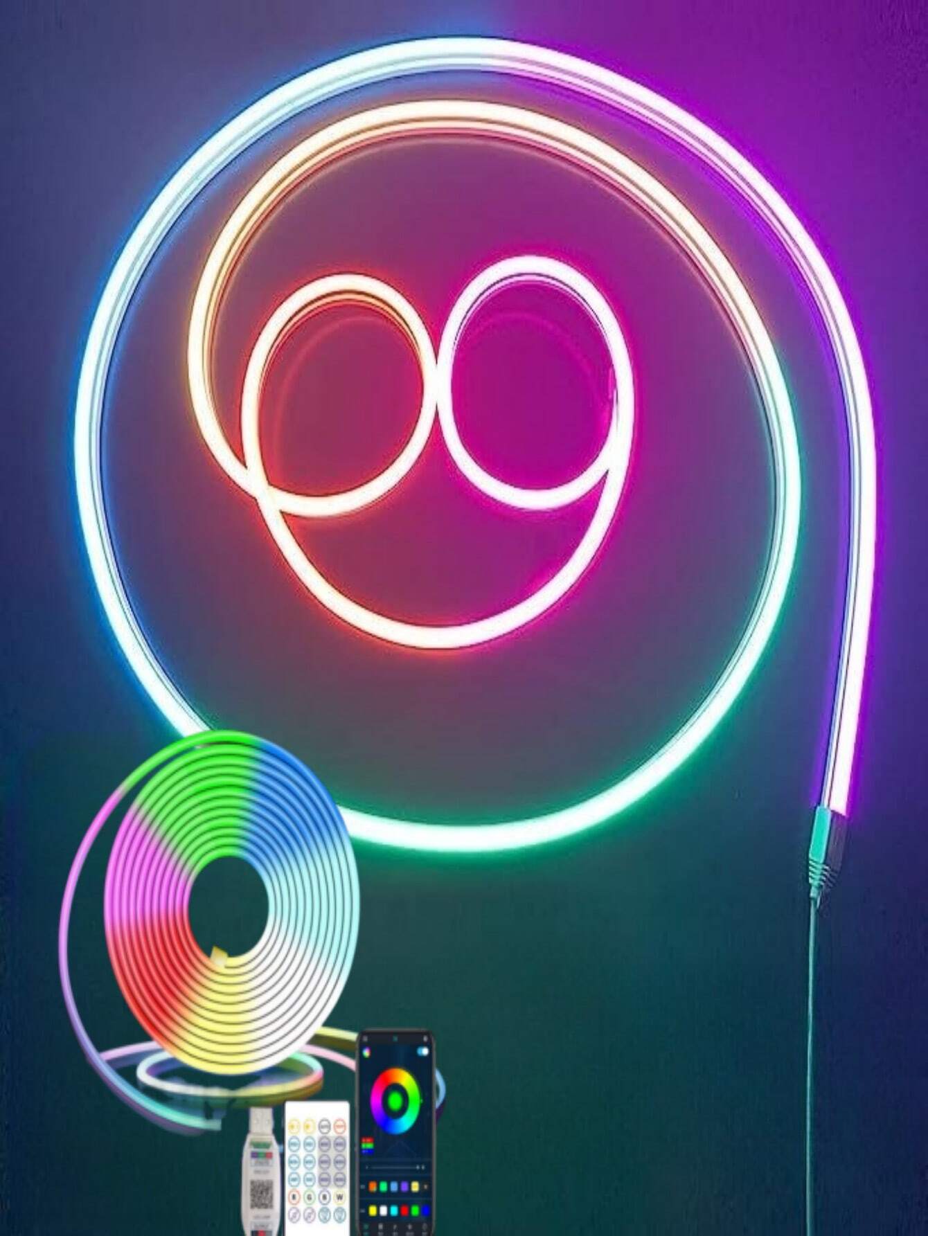 9831-products-65944fd7b4a1c.jpg شريط اضاءة نيون طول 3 متر شريط إضاءة Rgbic مقاوم للماء بمنفذ USB مع التحكم في التطبيق، يتفاعل الموسيقى، تزيين الحائط، - الصورة 1