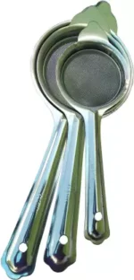 ⁦مشخل الشاي طقم مصفاة شاي من الفولاذ المقاوم للصدأ من كيتشويش تشاني مكون من 3 قطع (7، 8.5، 9.5 سم) مصفاة شاي (عبوة من 3 قطع)⁩ - الصورة ⁦5⁩